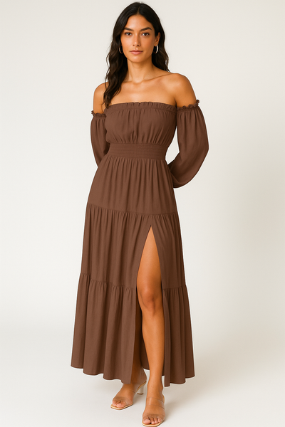 Cotton Smocked Maxi Dress