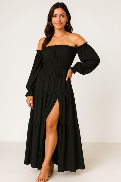 Cotton Smocked Maxi Dress