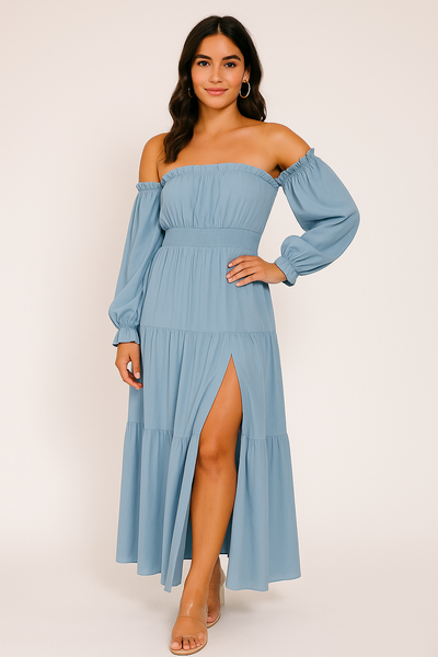 Cotton Smocked Maxi Dress