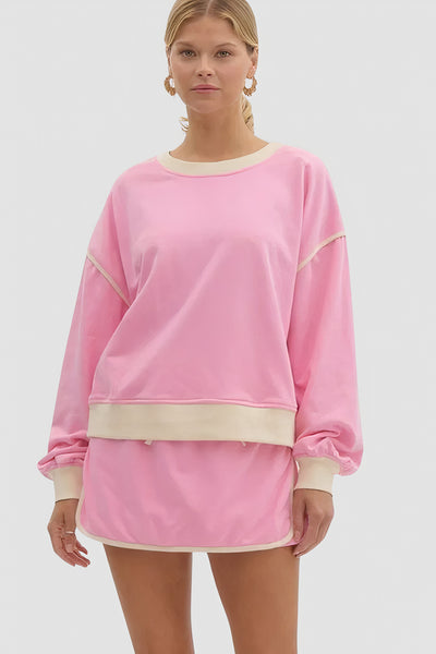 Cotton Long-Sleeve Skort Set